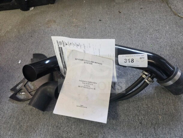 Spyder Cold Air Intake System, includes tubing and installation instructions for 2006-07 Honda Civic Si, good condition.