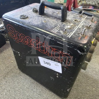 Speedotron Black Line Studio Strobe Power Supply Pack, worn condition, visible dials and switches, sold as is.