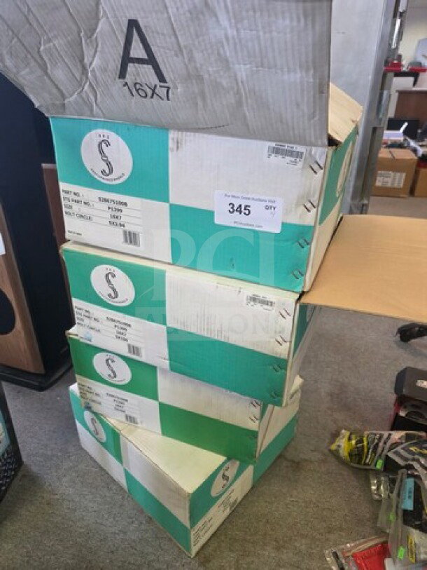 Lot of 4 SSC Performance Wheels in original boxes. Box label shows part number, size 16x7, new condition.