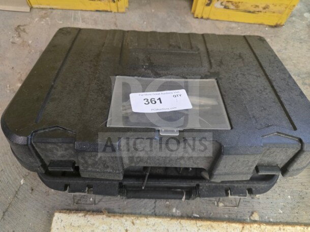 Craftsman All-In-One Cutting Tool kit in a black hard plastic case, sold as is, with item tag showing "361."
