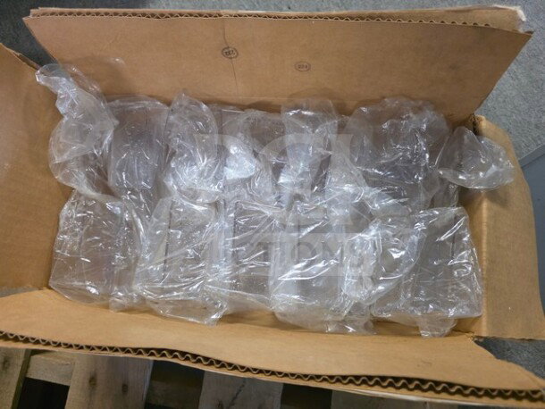 Box of brochure and business card holders, wrapped in plastic, new condition.