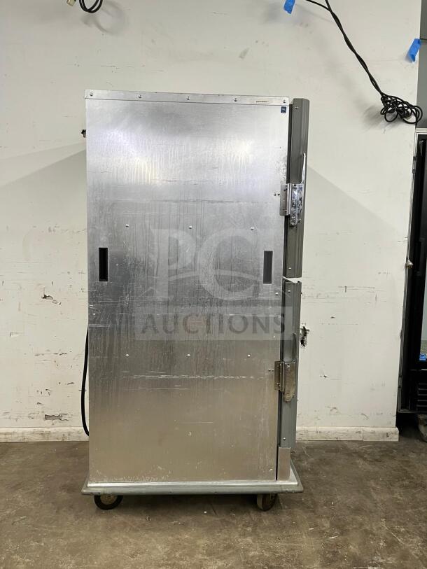 Cres Cor insulated stainless steel proofer, model Proofer. Used condition, robust build, front door handle, casters for mobility.