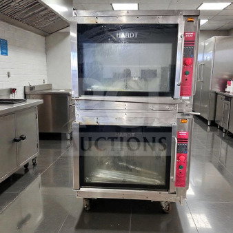 Commercial HARDT Inferno 4500 double stack electric deck oven, superior condition, UL listed, fully tested, model HDT-L-OVN-0377.