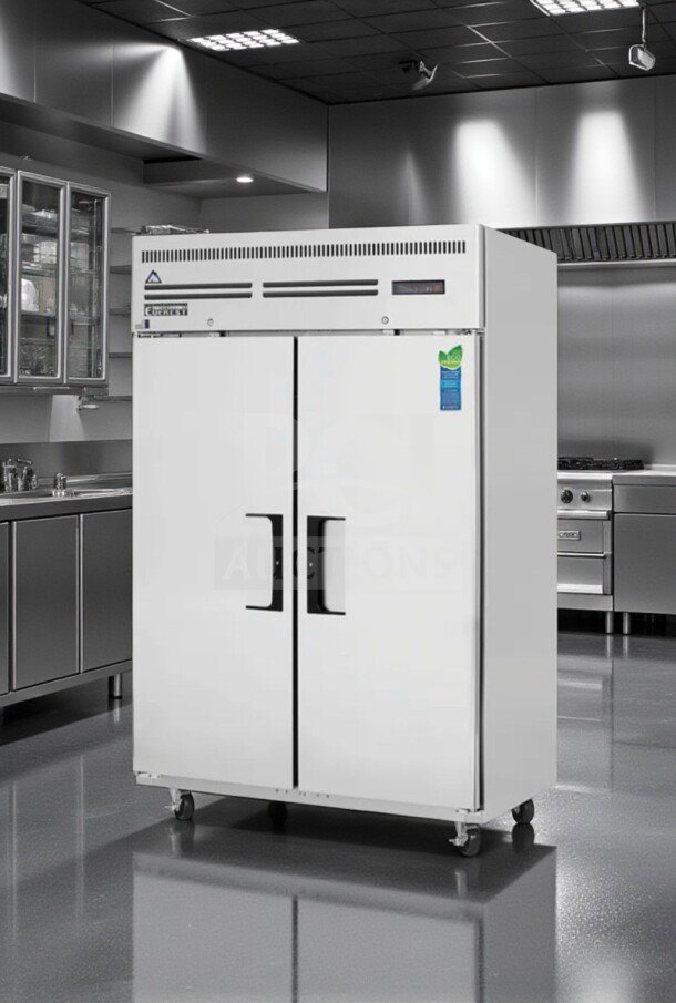 Everest ESF2 commercial reach-in freezer, 48 cu. ft., 2-section, NSF/ETL listed, top-tier condition, fully tested.