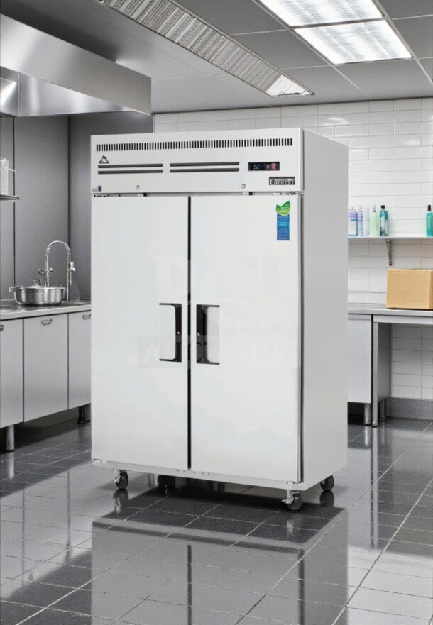 Everest ESR2 commercial reach-in refrigerator, 48 Cu. Ft., two-section, NSF/ETL listed, fully tested, excellent condition.