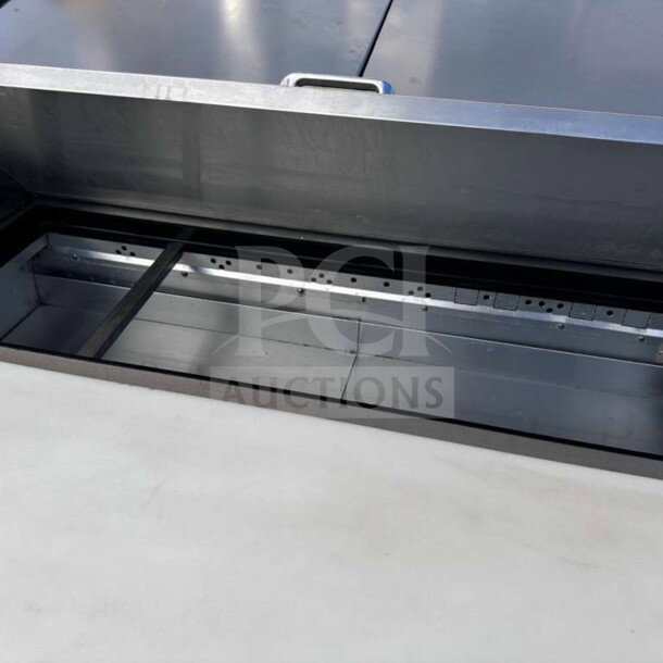 True TSSU-48-12-HC Sandwich/Salad Prep Table, 48-inch, top-tier condition, refrigerated base, stainless steel.