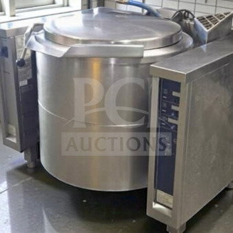 Electrolux GU5EOE0000 commercial tilting boiling pan, UL listed, stainless steel, fully tested, excellent condition.