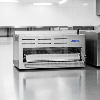 Imperial IRSB-36NG commercial salamander broiler, 36" infrared, natural gas, heavy-duty, excellent condition, fully tested.