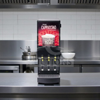 Curtis CAFEPC3CS10000 3-station cappuccino dispenser, superior condition, fully tested, commercial use, CUR-M-BEV-0905.