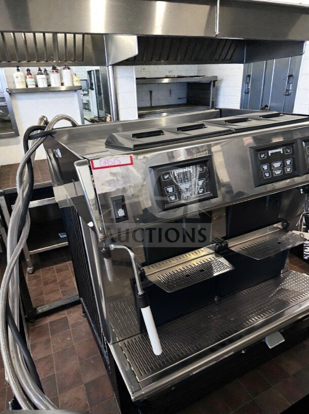 Grindmaster 1011-008 Pony Series, four pod automatic espresso machine, 2 group, ETL listed, prime condition, fully tested.