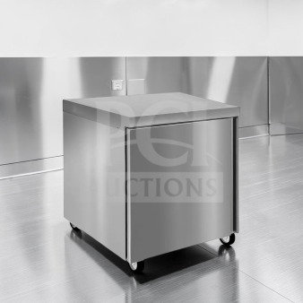 Prime condition Delfield 4427 undercounter refrigerator, 27" stainless steel, 1 door, fully tested and operational.