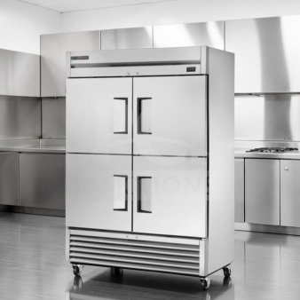 True T-49-4 commercial 4-door stainless steel refrigerator in exceptional condition, fully tested and operational.