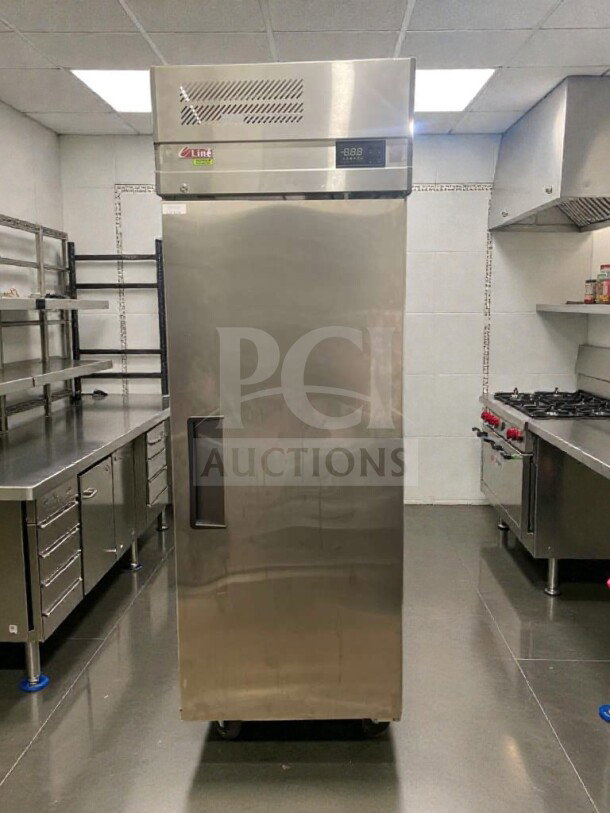 Turbo Air EF24-1-N-V commercial reach-in freezer, stainless steel, 115V, single phase, excellent condition, tested working.