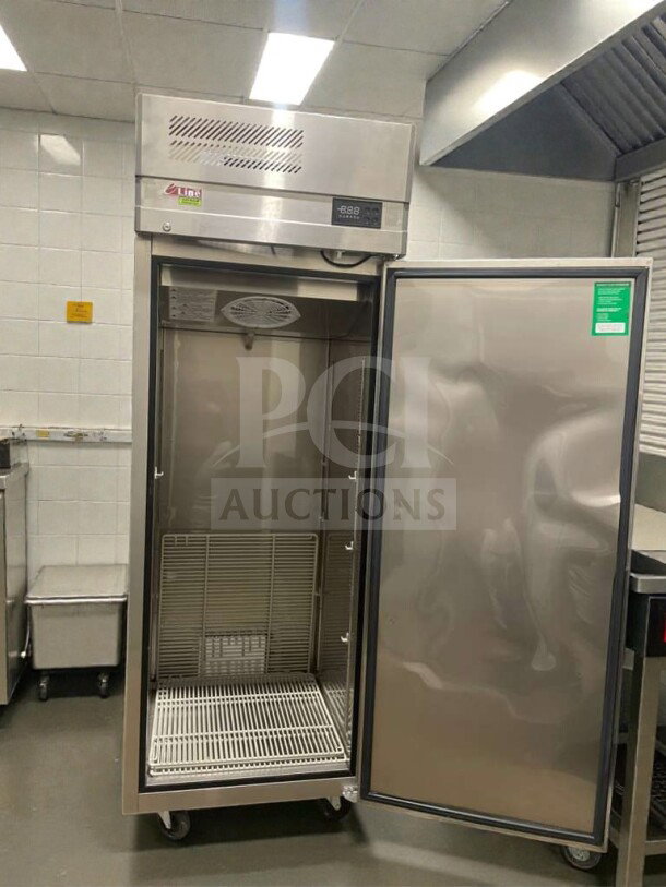 Turbo Air EF24-1-N-V commercial reach-in freezer, premium condition, stainless steel, 115V/single phase, fully tested.