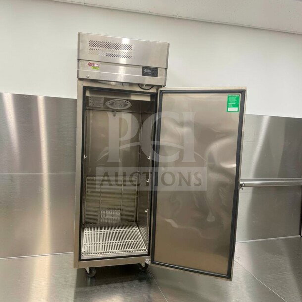 Turbo Air EF24-1-N-V commercial reach-in freezer, stainless steel, single-phase 115V, fully tested, premium condition.
