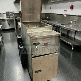 Pitco R14-Series commercial gas pasta cooker, natural gas, stainless steel, tested, working, used condition.