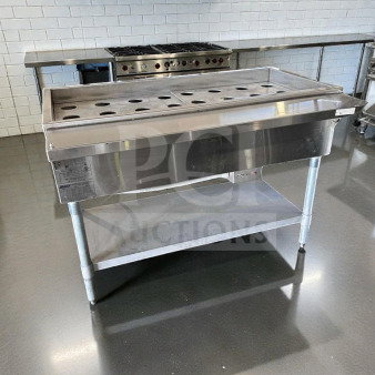 Eagle Group WT3-240 stainless steel steam table, 72", superior condition, UL & NSF listed, tested, operational, model EAG-L-HFW-0343.