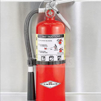 Prime Condition 5 lb ABC Fire Extinguisher, 2A:10B:C UL Listed, Commercial Fire Protection, with instructions label.