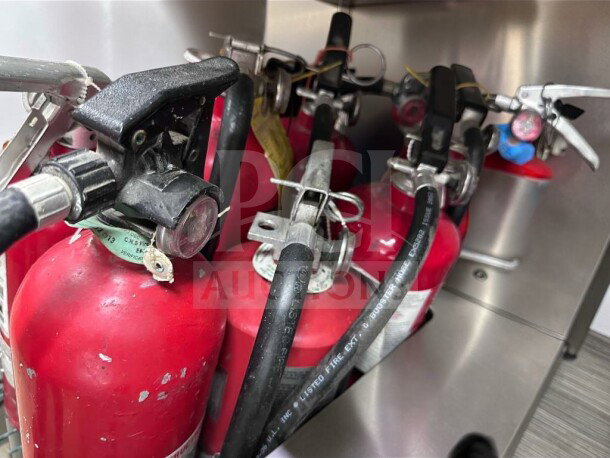 Prime Condition 5 lb ABC Fire Extinguishers, UL Listed, 2A:10B:C Rating, ideal for restaurant and kitchen safety.