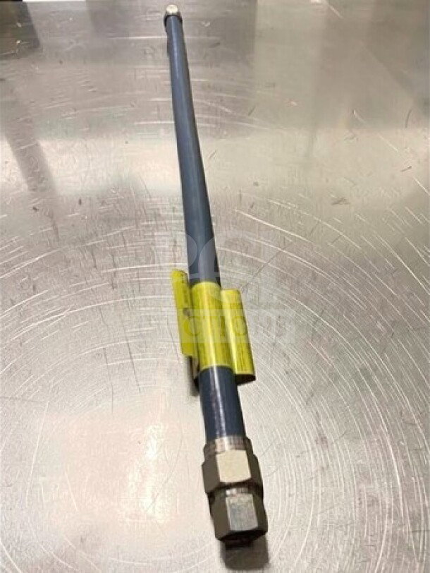 NAKS NK-S-36 commercial gas connector hose, 36" length, 3/4" MIP x 3/4" FIP, elite condition, fully tested, yellow tag visible.