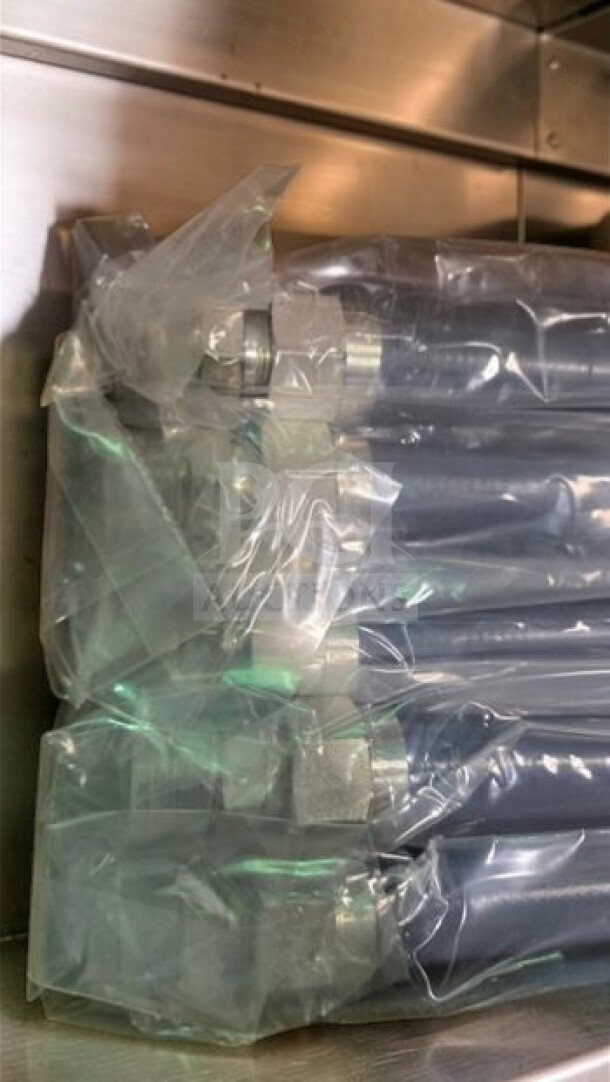 10 NAKS NK-S-36 gas connector hoses, 36" length, 3/4" MIP × 3/4" FIP, in packaging, elite condition, fully tested.