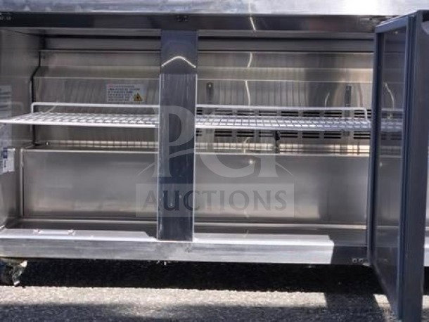 Avantco SS-UC-72R-HC 72" undercounter refrigerator, 3-door, 16.9 cu. ft., stainless steel, ETL listed, fully operational.