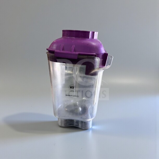 Vitamix commercial blender jar in superior condition, NSF certified, purple lid, fully tested, operational, model VIT-S-JAR-1012.