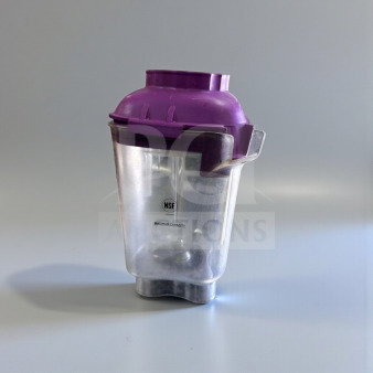 Vitamix commercial blender jar in superior condition, NSF certified, purple lid, fully tested, operational, model VIT-S-JAR-1012.