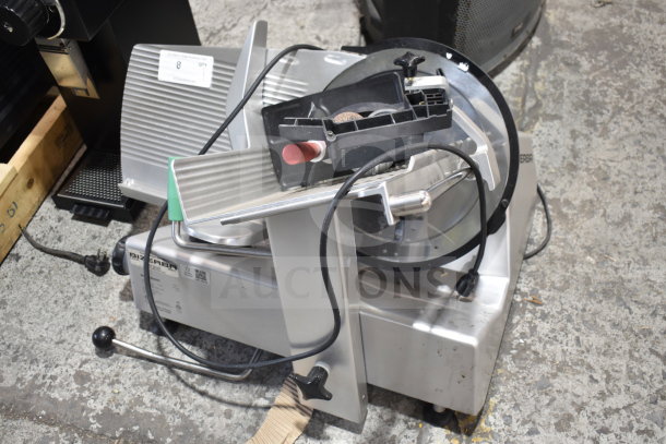 BRAND NEW Bizerba 2025 Commercial Countertop Meat Slicer with Blade Sharpener, 120V, 1 Phase, scratch and dent condition.