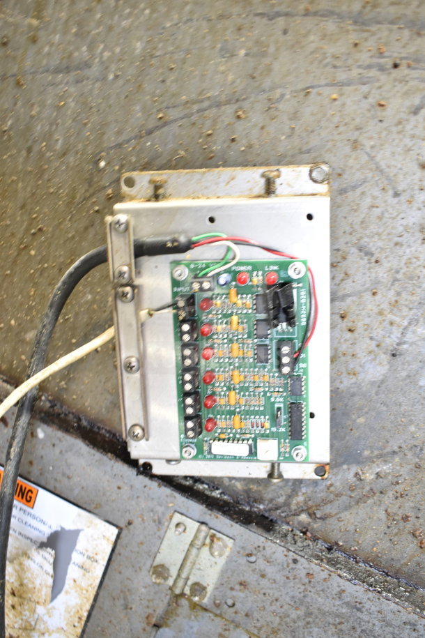 Henny Penny PFG-690 control panel, showing wiring and circuit details on a metal surface.