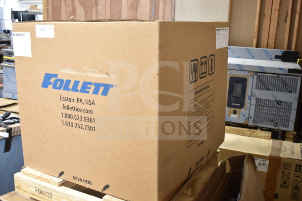 2024 Follett HMD1410RBT Horizon Elite Ice Machine Head, new in box with minor scratches on packaging. Model HMD1410RBT.