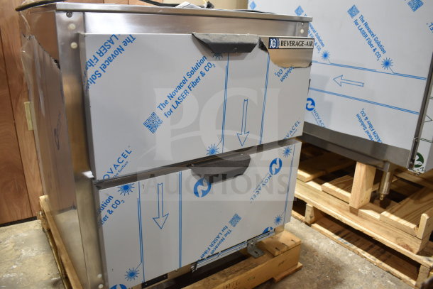 BRAND NEW Beverage Air UCFD27AHC-2 2 Drawer Undercounter Freezer, 115V, scratch and dent, protective film on drawers.