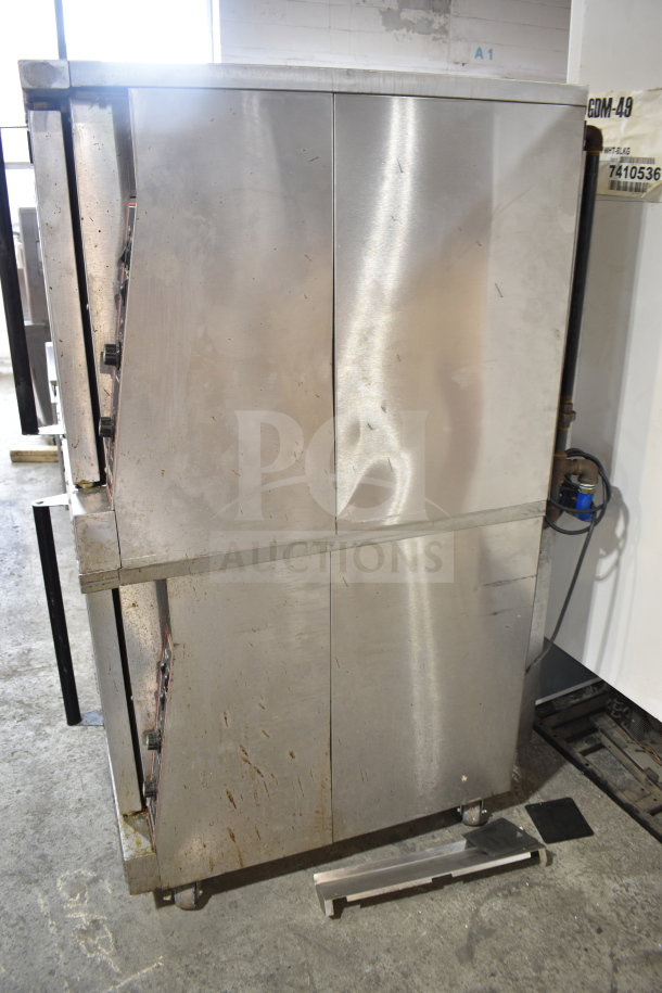 Garland Master 200 convection oven with view-through doors, thermostatic controls, on casters. Used condition.