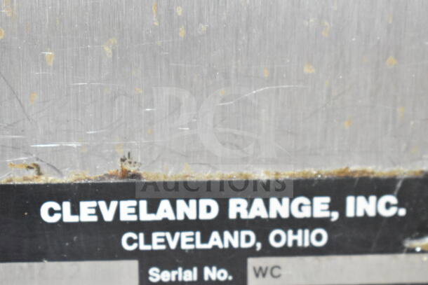 Cleveland Double Deck Pressure Steam Cabinet, commercial-grade, electric, 480V, 3-phase. Visible label: "Cleveland Range, Inc."