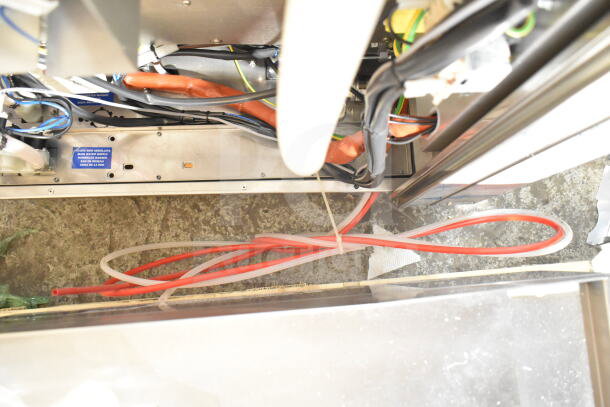 Stainless steel Blodgett AETE101R electric combi convection oven. New, scratch and dent, 208V, 3 phase, visible wiring.