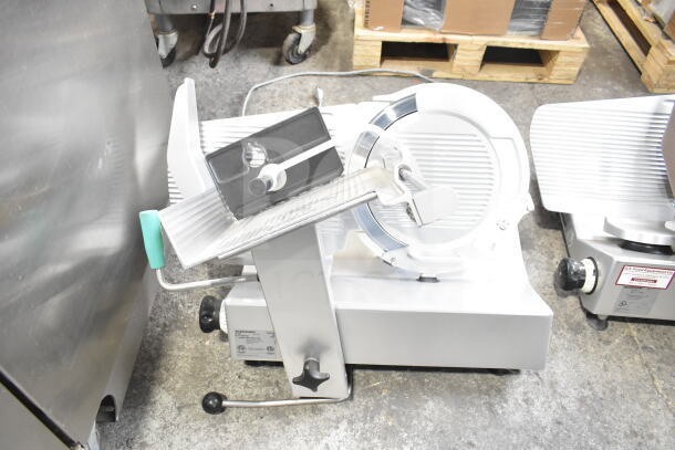2017 Bizerba GSP HD meat slicer in good condition. Features adjustable thickness, 120 volts, single phase.