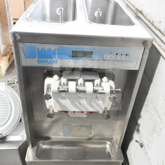 Taylor Commercial Countertop 2 Flavor Soft Serve Ice Cream Machine with Twist feature. Stainless steel. 208/240 Volts.