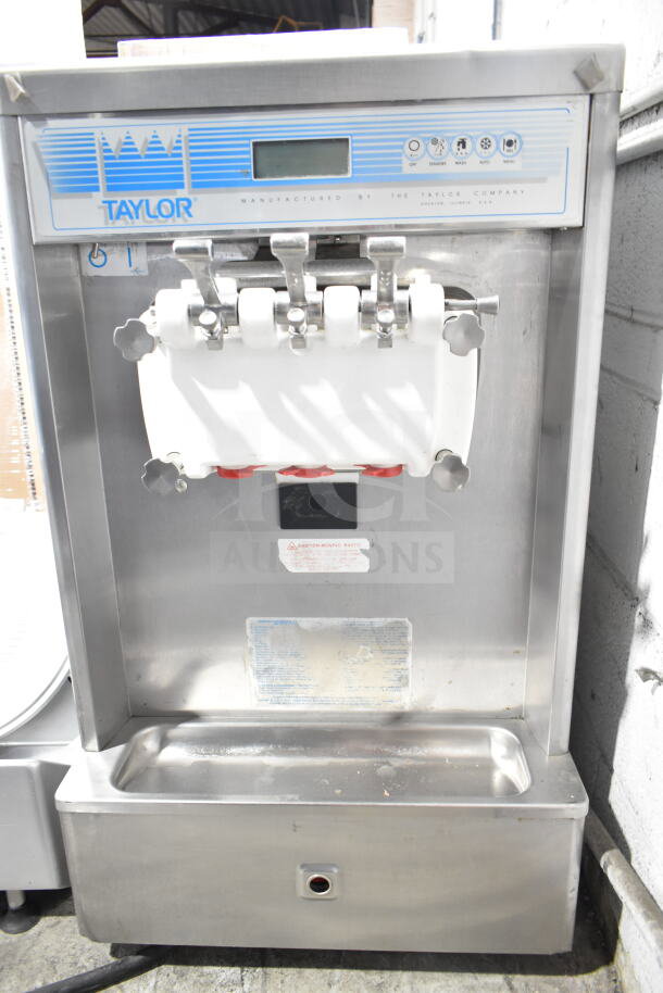 Taylor Commercial Countertop 2 Flavor Soft Serve Ice Cream Machine, 208/240 Volts. Stainless steel exterior, twist option.