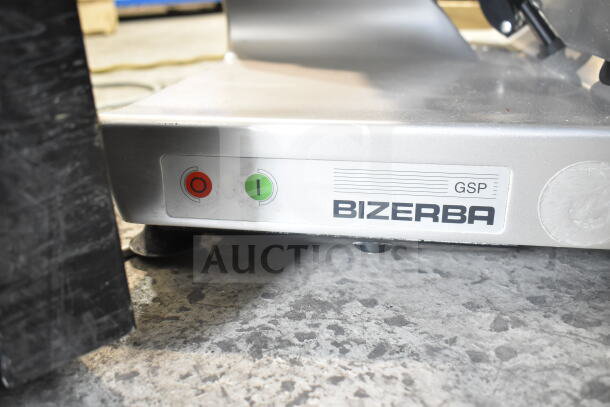 2017 Bizerba GSP H Commercial Meat Slicer, 120V, 1 Phase, metal finish, control panel visible, branded with Bizerba logo.