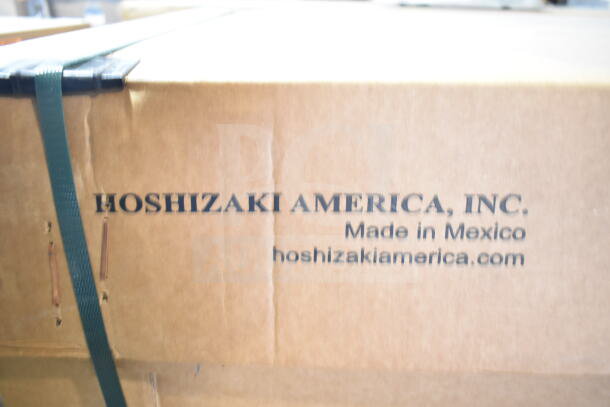 Brand new Hoshizaki HBB-3-69 commercial black back bar refrigerator, scratch and dent, late model. Box shows "Made in Mexico".
