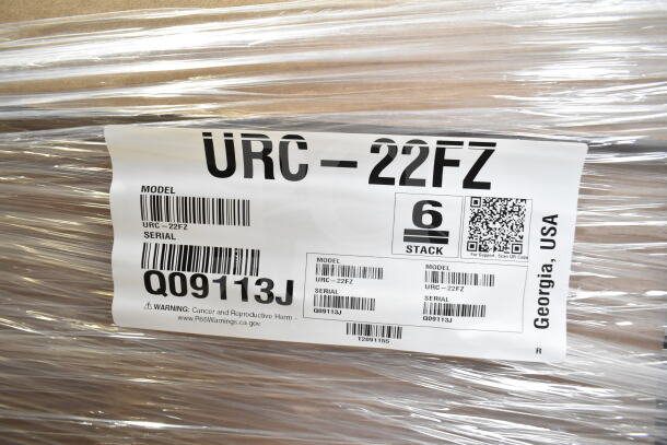 Brand new 2025 Hoshizaki URC-22FZ remote ice machine condenser. Wrapped, labeled with model, serial Q09113J.