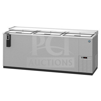 Hoshizaki CC80-S 80" stainless steel bottle cooler, scratch and dent condition, 115V, 1 Phase, late model.