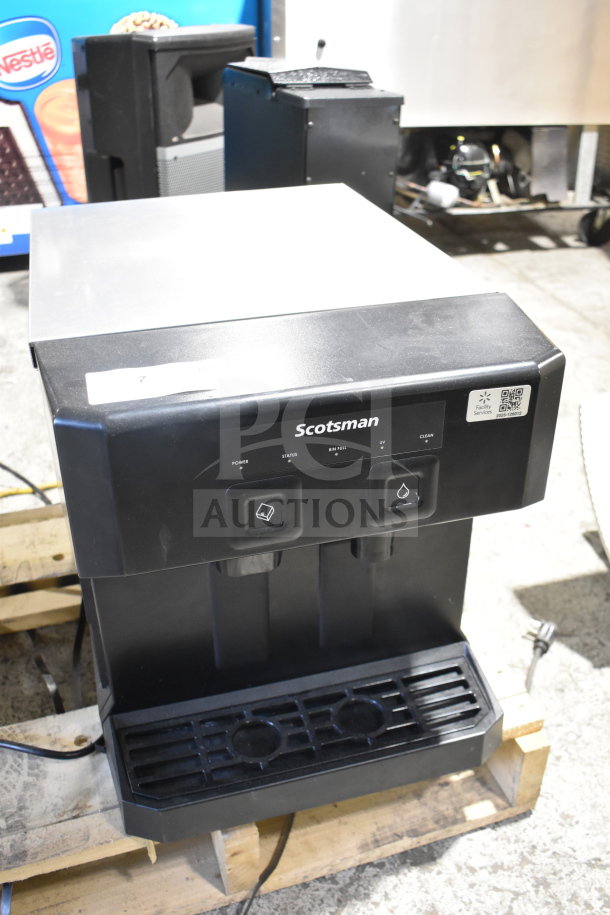 BRAND NEW 2025 Scotsman W-HID207ABX-1A countertop water and nugget ice dispenser, 196 lb capacity, push-button, 115V, with minor scratches.
