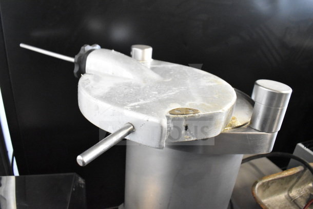 Mainca Commercial Floor Sausage Stuffer, 250V, 1 Phase. Metal finish, lightly used, visible control lever.