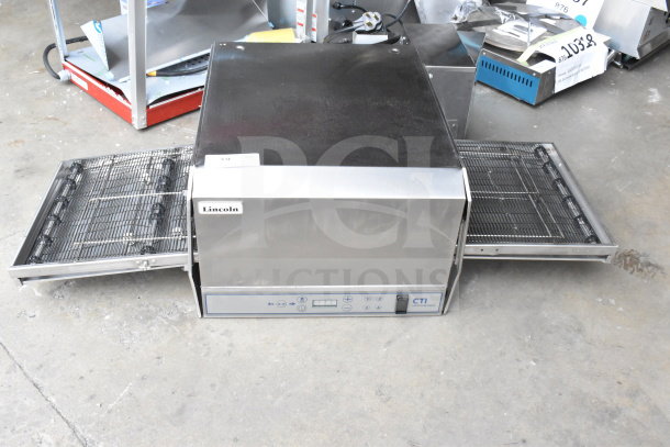 "Brand new Lincoln 250001U00V1620 50'' ventless electric conveyor oven, digital controls, non-stick belt, 208-240V, 1 phase."