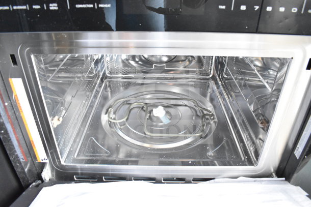 KoolMore KM-CWO24-SS convection oven with microwave. New, stainless steel, visible broken glass on the door. 120V, 1 phase.