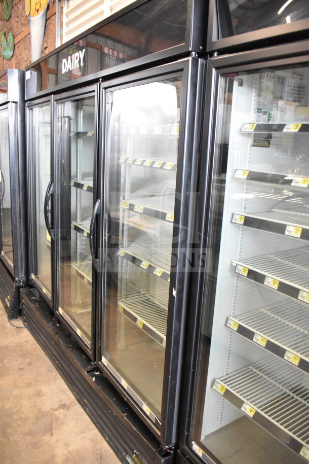 2019 True GDM-72-HC commercial 3-door reach-in cooler, 115V, 1 phase. "Dairy" label on top, tested and working condition.