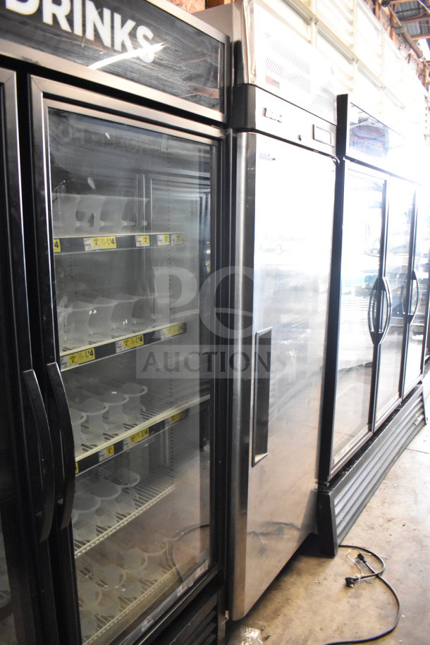 Turbo Air M3F24-1-N single door reach-in freezer, 115 Volts, on commercial casters, stainless steel finish.