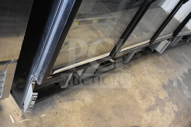 2019 True GDM-472F-HC commercial 3-door reach-in freezer merchandiser, tested, working, 115/208-230V, 1 phase.