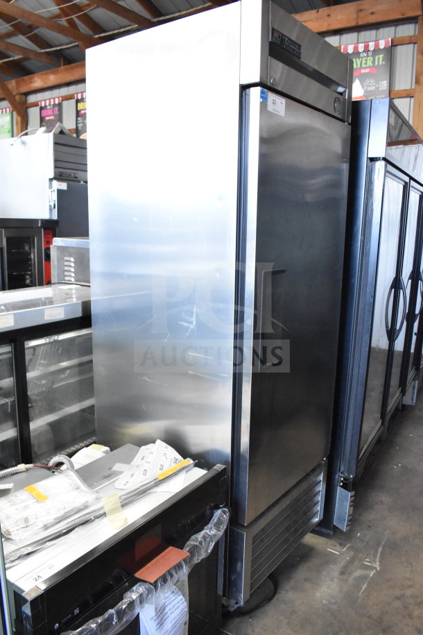 True GDM-472F-HC commercial freezer, single door, stainless steel, model T-23F, 115 volts, working condition.